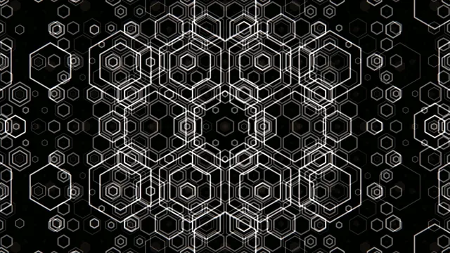 4K UHD geometric hexagon motion background with dynamic 3D depth