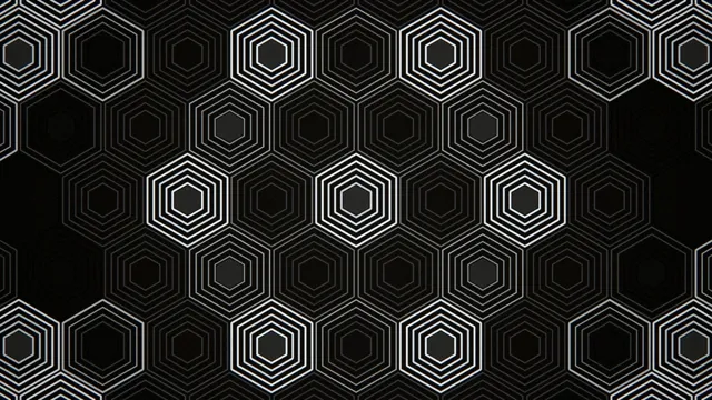 4K UHD geometric hexagon motion background with dynamic pulsing lights