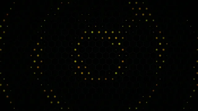 4K UHD glowing hexagon network motion background for broadcast