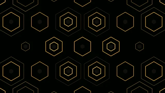 4K UHD golden hexagon pattern seamless loop motion background
