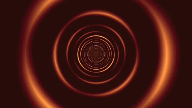 4K UHD Hypnotic glowing concentric circles tunnel motion background
