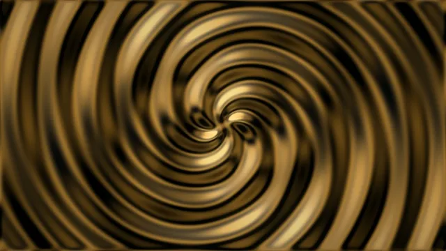 4K UHD hypnotic golden spiral tunnel motion background loop