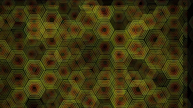 4K UHD neon hexagon geometric motion background for broadcast