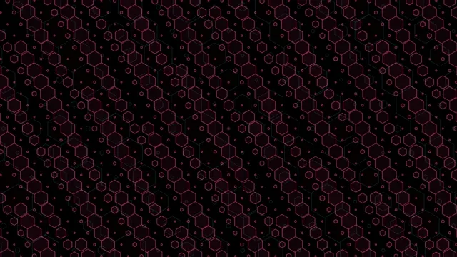 4K UHD neon hexagon grid motion background for broadcast and streaming