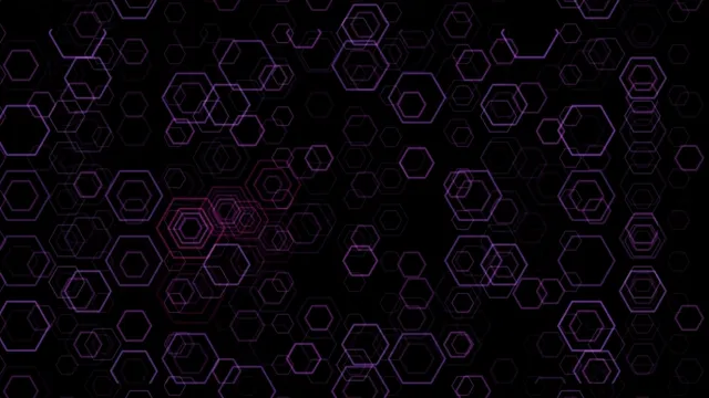 4K UHD neon hexagon grid motion background for broadcast and streaming