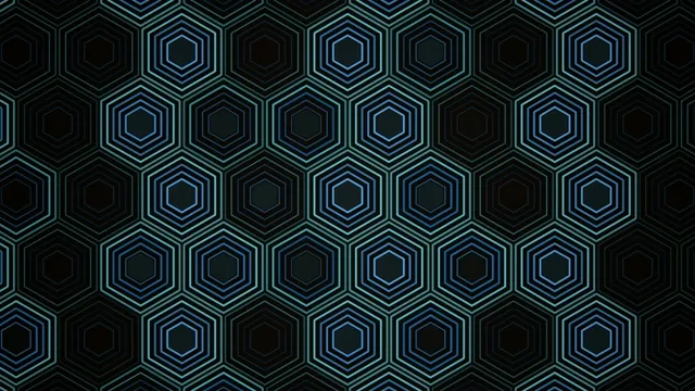 4K UHD neon hexagon pattern motion background for broadcast