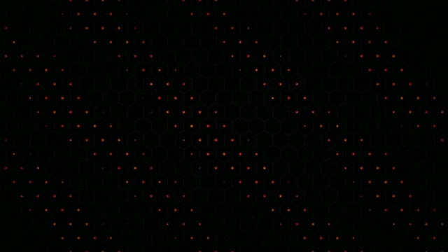 4K UHD Red Digital Hexagon Network Motion Background Loop