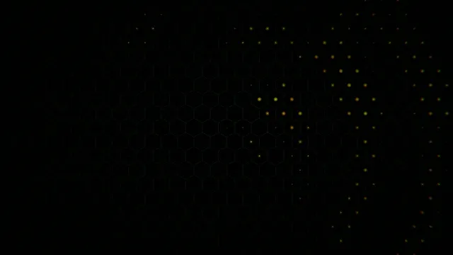 4K Ultra HD abstract hexagon network with glowing particles motion background