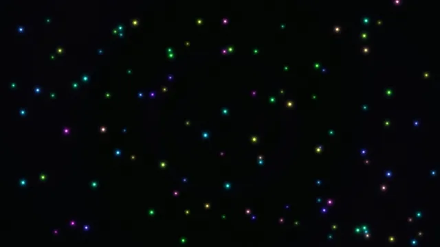 4K Ultra HD animated particles loop with glowing colorful lights