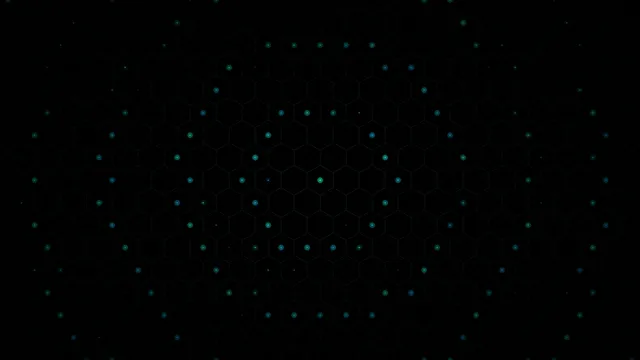4K Ultra HD cyan hexagon network motion background for broadcast