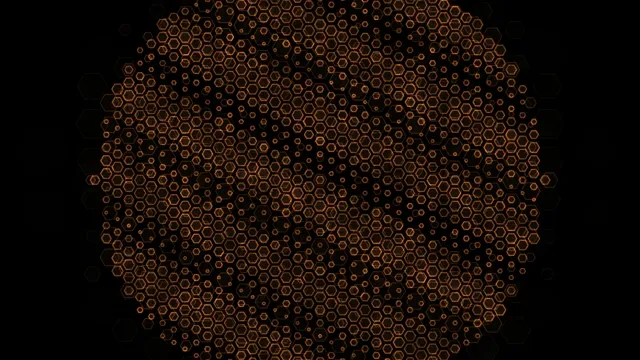 4K Ultra HD golden hexagon pattern motion background for broadcast