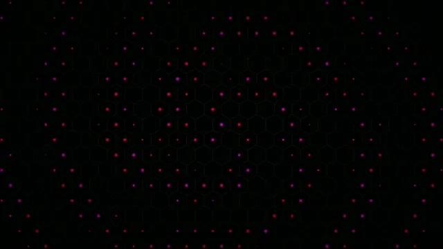 4K Ultra HD neon hexagon network motion background for broadcast