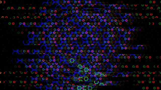 4K Ultra HD neon molecular structure motion background for broadcast