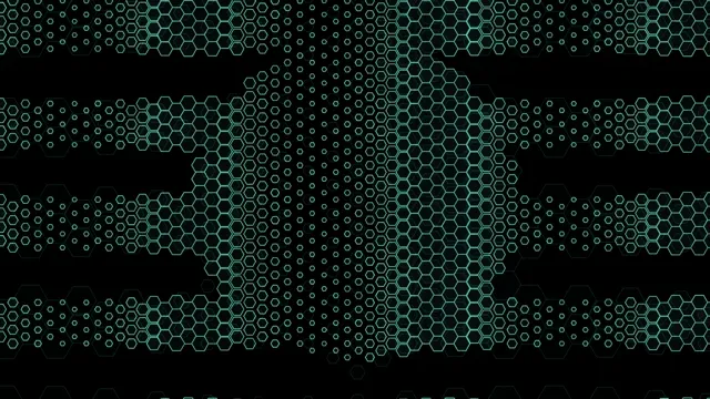 4K Ultra HD tech hexagon motion background for broadcast and streaming