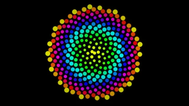 4K vibrant neon color wheel loop - dynamic motion background