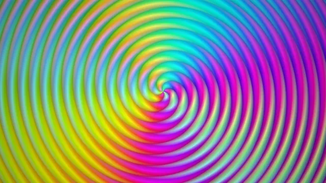 4K vibrant neon spiral motion background for video editing