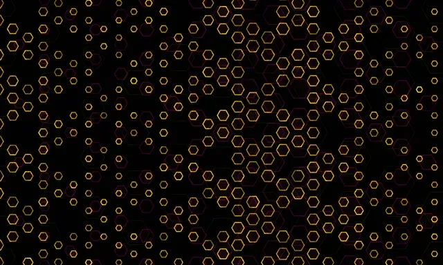 5:3 Wide 60FPS Golden Hexagon Kaleidoscope Screensaver VJ Loop