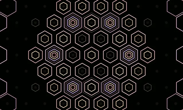 5:3 Wide | 60fps Hexagon Geometric Motion Loop Screensaver Broadcast