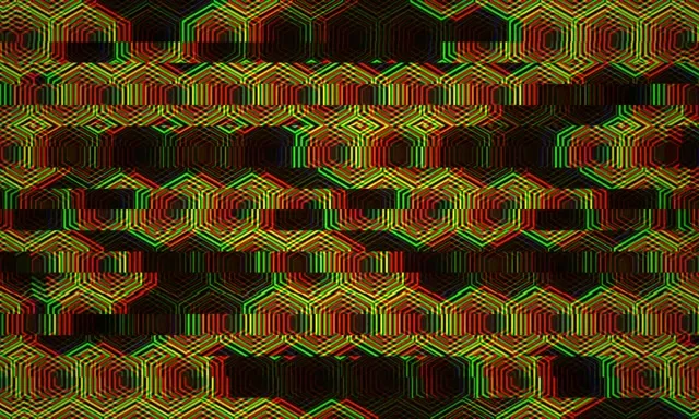 5:3 Wide | 60fps Neon Geometric Hexagon Screensaver VJ Loop Motion