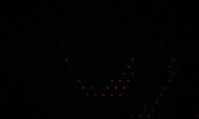 5:3 Wide | 60fps Pink Hearts Falling Animated Screensaver VJ Loop