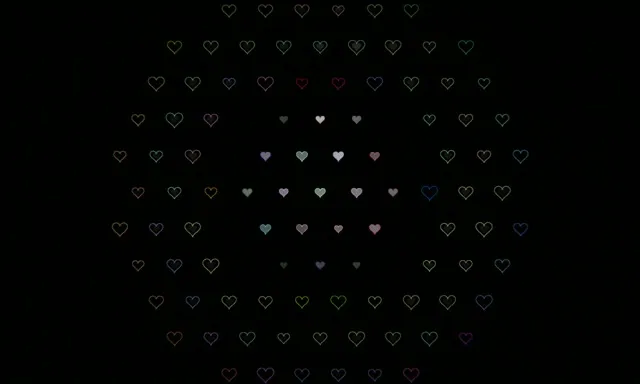 5:3 Wide | Animated Hearts 60fps Screensaver Motion Background