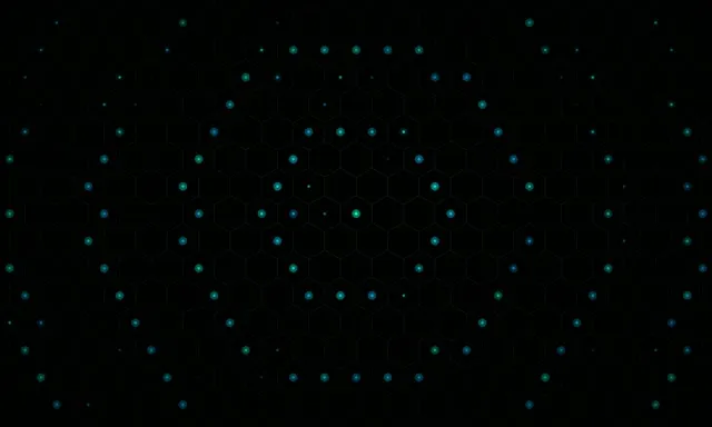5:3 Wide | Cyan Nodes Dark Background 60fps Screensaver Live Wallpaper