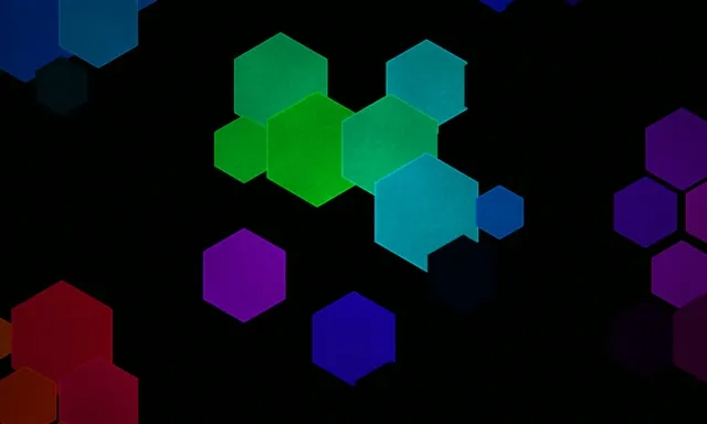 5:3 Wide Hexagon 60fps Screensaver Motion Background | Colorful VJ Animation Loop