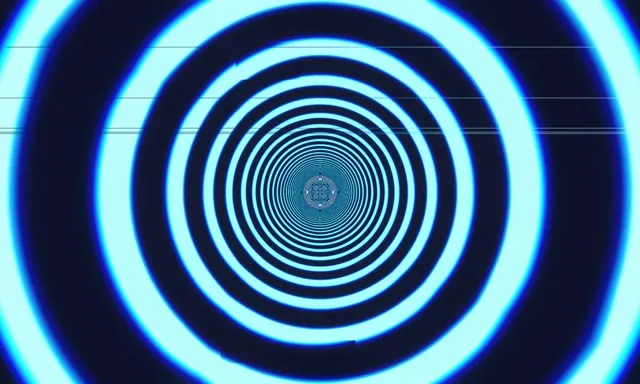 5:3 Wide | Neon Circles 60fps Screensaver Motion Background
