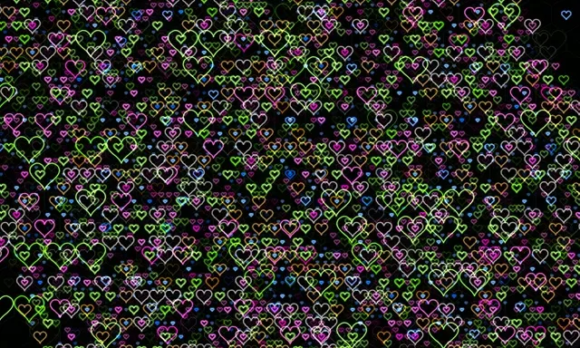 5:3 Wide | Neon Hearts 60fps Screensaver Live Wallpaper
