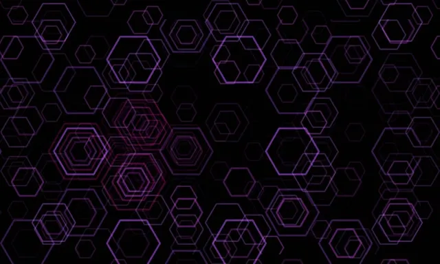 5:3 Wide | Neon Hexagon 60fps Screensaver Motion Background VJ Broadcast