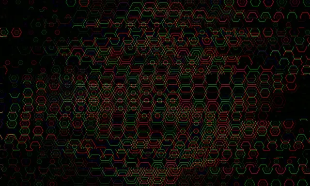 5:3 Wide | Neon Hexagon Grid 60fps Screensaver VJ Motion Background