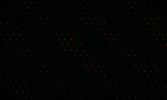 5:3 Wide | Red Dot Hexagon Grid 60fps Screensaver Motion Background