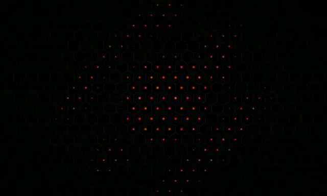 5:3 Wide | Red Dot Hexagon Network 60fps Live Wallpaper Animation