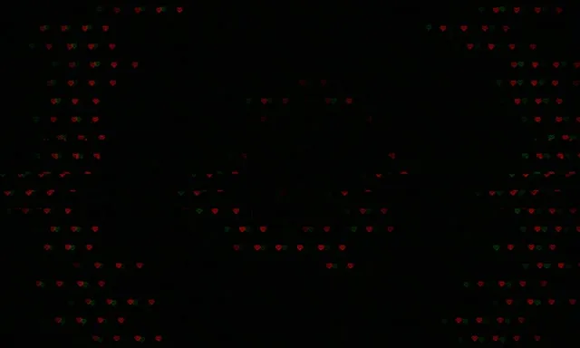 5:3 Wide | Red Green Falling Hearts 60fps Screensaver Loop Motion