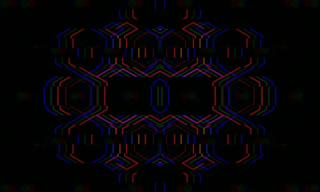 5:3 Wide | Vibrant Neon Hexagon 60fps Screensaver VJ Loop