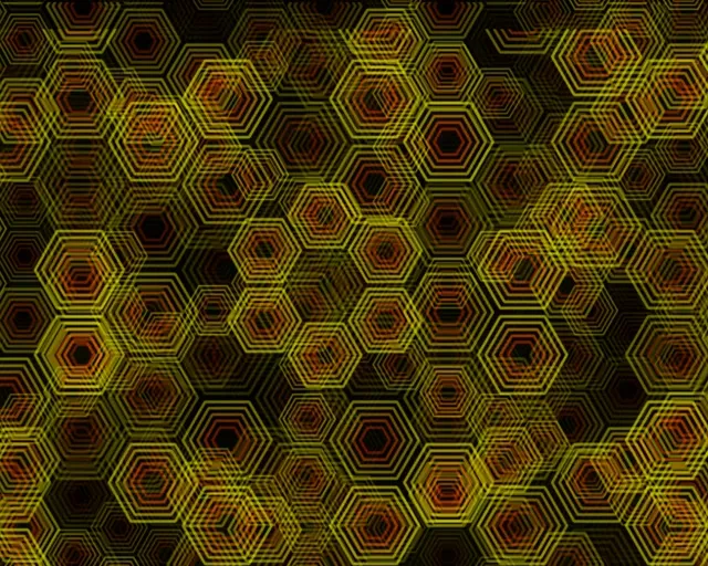 5:4 Industrial | 60fps Geometric Hexagon Live Loop Screensaver