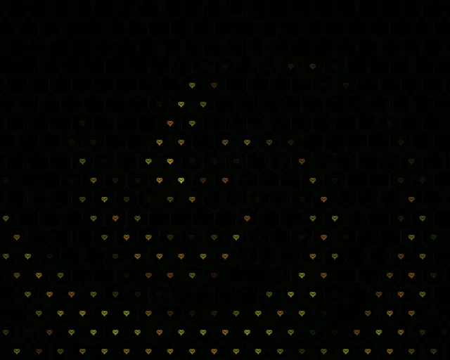 5:4 Industrial | 60fps Golden Hearts Motion Background VJ Loop Screensaver