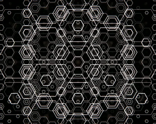 5:4 Industrial 60fps Hexagon Geometric Motion Background VJ Loop