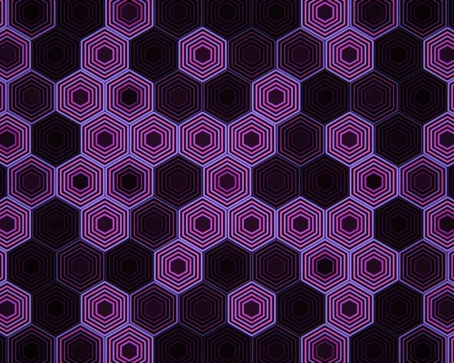 5:4 Industrial | 60fps Neon Hex Pattern VJ Screensaver Motion Background