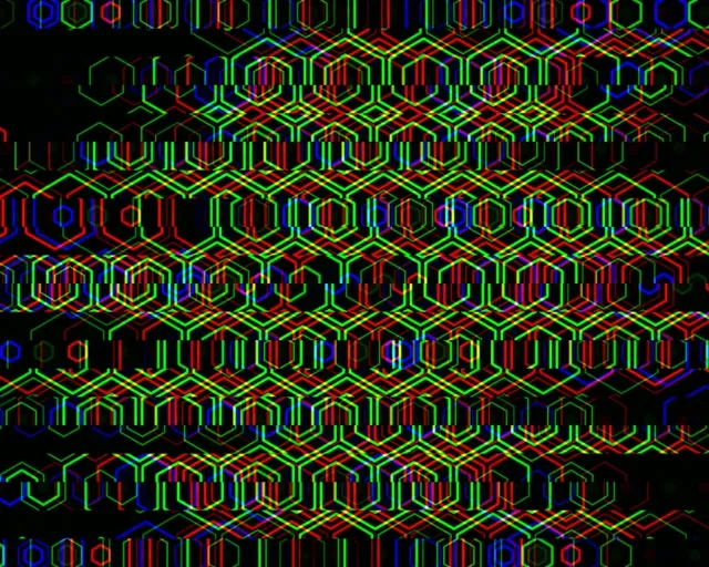 5:4 Industrial | 60fps Neon Hexagon Matrix Screensaver VJ Loop