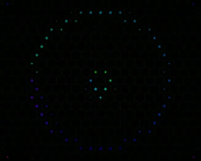 5:4 Industrial | 60fps Screensaver Motion Background - Hexagon Particle Network Glow