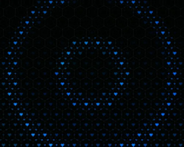5:4 Industrial | Blue Hearts Hexagon Glow 60fps Screensaver VJ Loop Motion