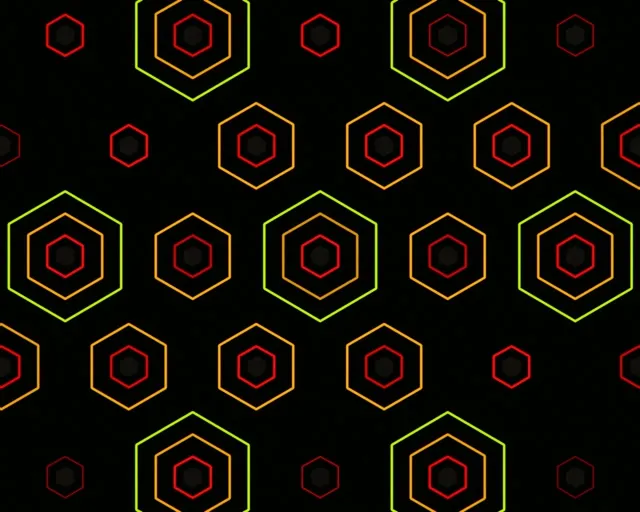 5:4 Industrial | Bright Hexagons 60fps Live Wallpaper Screensaver Loop
