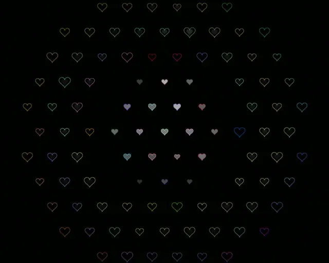 5:4 Industrial | Colorful Hearts 60fps Screensaver VJ Wallpaper