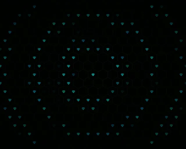 5:4 Industrial | Cyan Hearts 60fps Screensaver Animation Loop