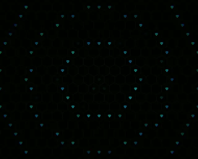 5:4 Industrial | Cyan Hearts Drop 60fps Screensaver Motion Loop