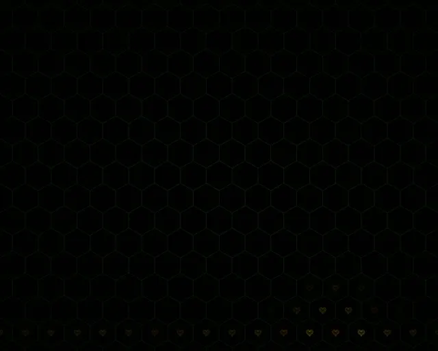 5:4 Industrial | Dark Hex Gold Hearts 60fps Animated VJ Screensaver