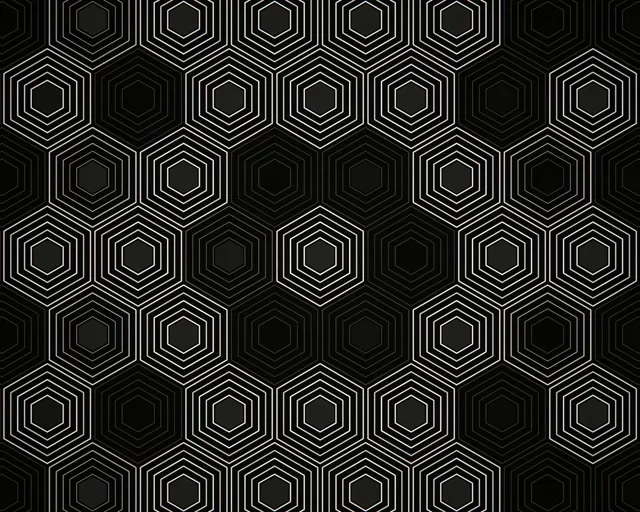 5:4 Industrial | Geometric Black Hexagon 60fps Screensaver VJ Loop