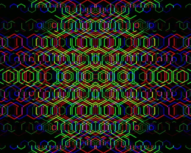 5:4 Industrial | Geometric bright shapes 60fps screensaver display