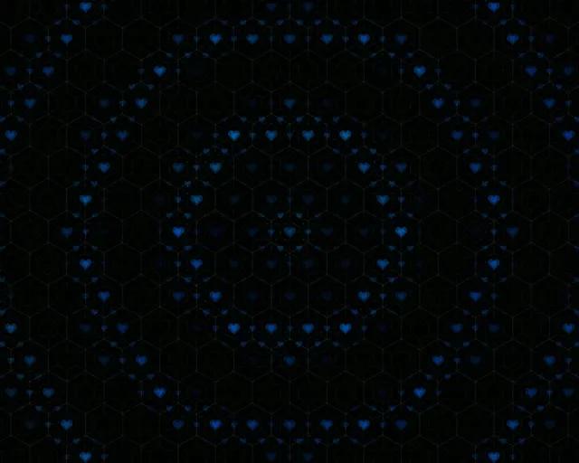 5:4 Industrial | Glowing Blue Hearts 60fps Screensaver Live Wallpaper